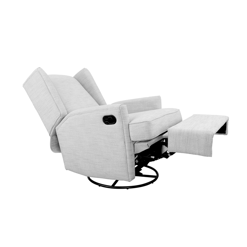 Second Story Home Hemingway Swivel Recliner in Grey