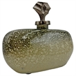 Bergamo Art 12 Inch Wide Handmade Aluminum and Glass Bottle Sculpture in Gold
