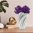 Bergamo Art 11 Inch Tall White Ceramic Vase in White