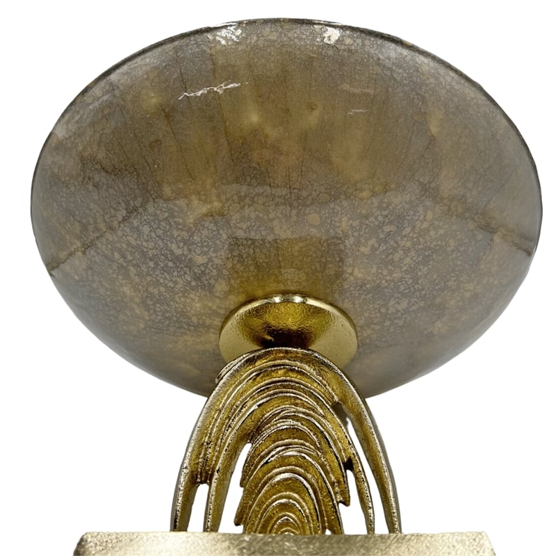 Bergamo Art Decorative Aluminum Entryway Bowl in Gold