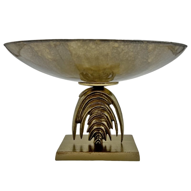 Bergamo Art Decorative Aluminum Entryway Bowl in Gold