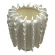 Bergamo Art 10 Inch Tall Modern White Ceramic Vase in White