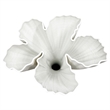 Bergamo Art 15 Inch Tall White Ceramic Abstract Vase in White in White