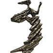 Bergamo Art 24 Inch Tall Handmade Aluminum and Marble Abstract Sculpture Bronze