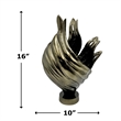 Bergamo Art Decorative Handmade Aluminum Abstract Swirl Sculpture in Bronze