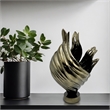 Bergamo Art Decorative Handmade Aluminum Abstract Swirl Sculpture in Bronze