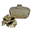 Bergamo Art Decorative Handmade Aluminum and Glass Perfume Bottle Sculpture Gold