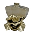 Bergamo Art Decorative Handmade Aluminum and Glass Perfume Bottle Sculpture Gold