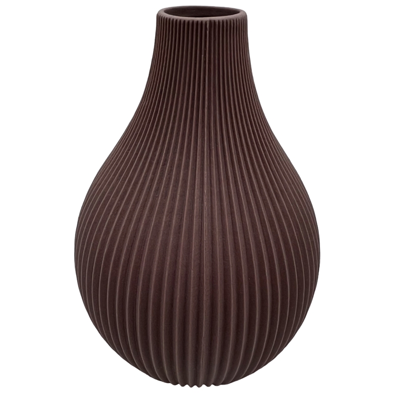Bergamo Art Onion Shape Ceramic Vase in Pink