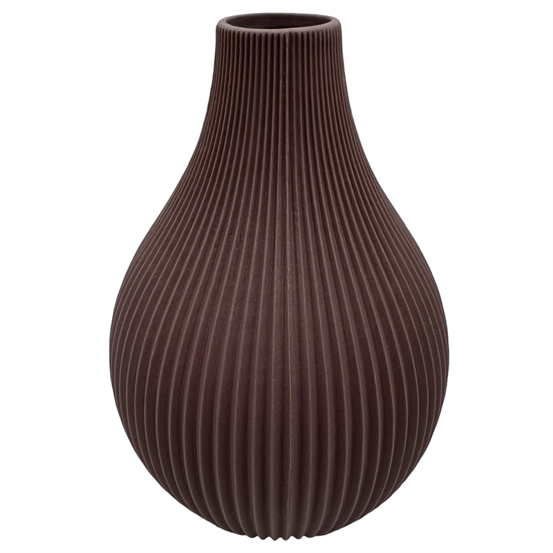 Bergamo Art Onion Shape Ceramic Vase in Pink