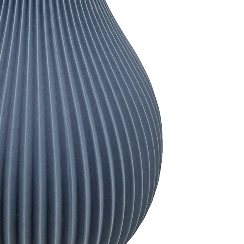 Bergamo Art Onion Shape Ceramic Vase in Blue