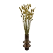 Bergamo Art 9 Inch Tall Decorative Handmade Glass Modern Flower Vase in Brown