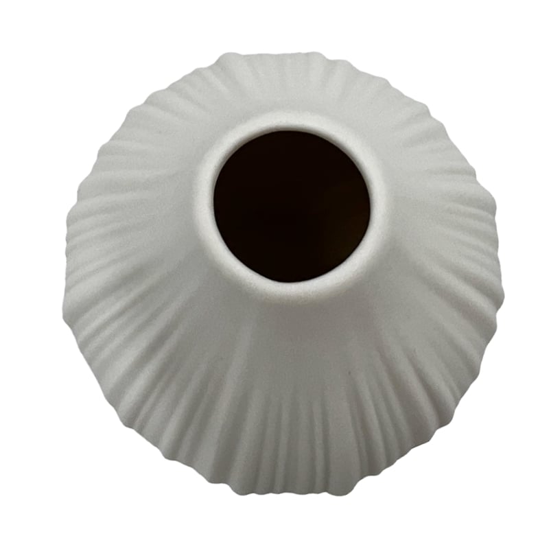 Bergamo Art Modern Onion Ceramic Vase in White