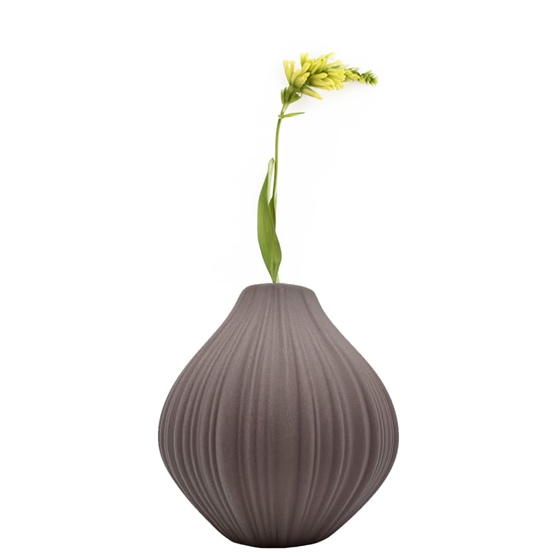 Bergamo Art Modern Onion Ceramic Vase in Pink