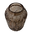 Bergamo Art 8 Inch Tall Decorative Handmade Glass Modern Flower Vase in Brown