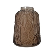 Bergamo Art 8 Inch Tall Decorative Handmade Glass Modern Flower Vase in Brown