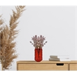 Bergamo Art 8 Inch Tall Decorative Handmade Glass Modern Flower Vase in Red