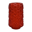 Bergamo Art 8 Inch Tall Decorative Handmade Glass Modern Flower Vase in Red