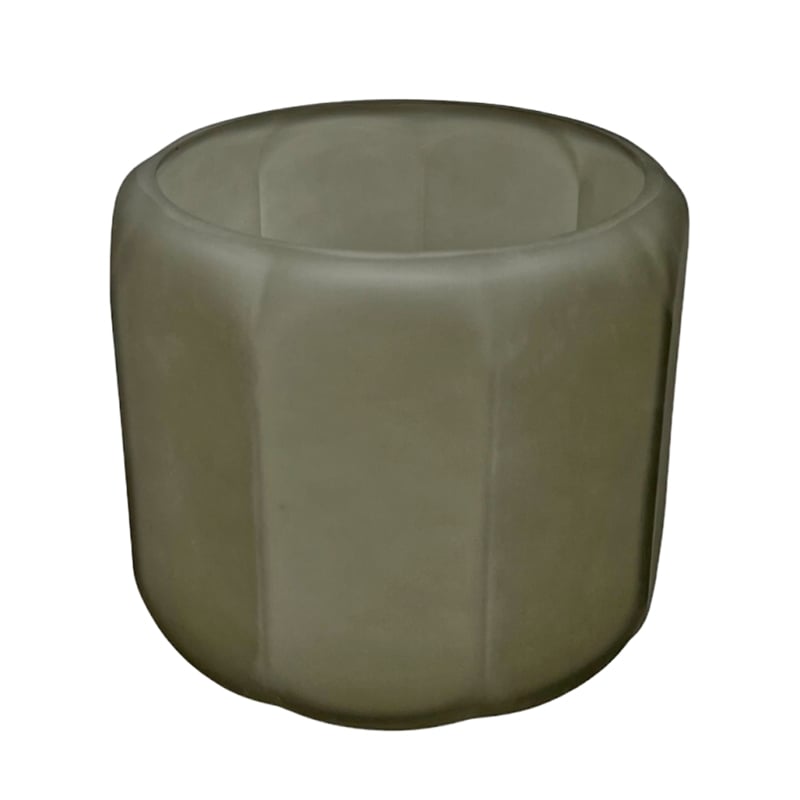 Bergamo Art 7 Inch Wide Decorative Handmade Glass Modern Flower Vase in Green