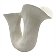 Bergamo Art Modern White Ceramic Vase in White