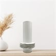 Bergamo Art 14 Inch Tall Modern White Ceramic Vase in White