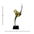 Bergamo Art Decorative Handmade Aluminum and Wood Abstract Sculpture in Gold