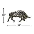 Bergamo Art Decorative Handmade Aluminum Modern Abstract Bull Sculpture Bronze