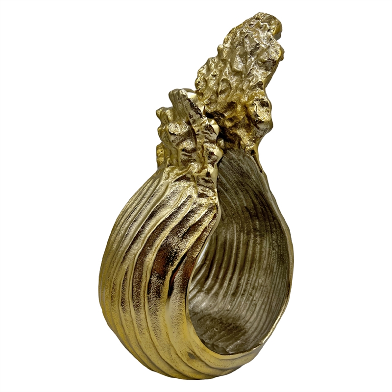 Bergamo Art Decorative Handmade Aluminum Modern Flower Sculpture in Gold