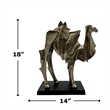 Bergamo Art 18 Inch Tall Handmade Aluminum Abstract Camel Sculpture in Bronze