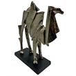 Bergamo Art 18 Inch Tall Handmade Aluminum Abstract Camel Sculpture in Bronze