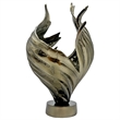 Bergamo Art Decorative Handmade Aluminum Abstract Swirl Sculpture in Bronze