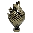Bergamo Art Decorative Handmade Aluminum Abstract Swirl Sculpture in Bronze
