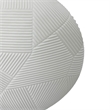 Bergamo Art 8 Inch Wide Decorative Handmade Glass Round Flower Vase in White