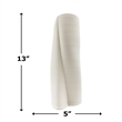 Bergamo Art 13 Inch Tall Modern White Ceramic Vase in White