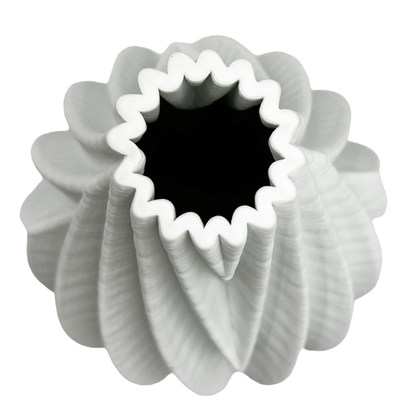 Bergamo Art 11 Inch Tall Modern White Ceramic Vase in White