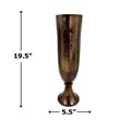 Bergamo Art 19 Inch Tall Decorative Handmade Aluminum Goblet Bronze Flower Vases