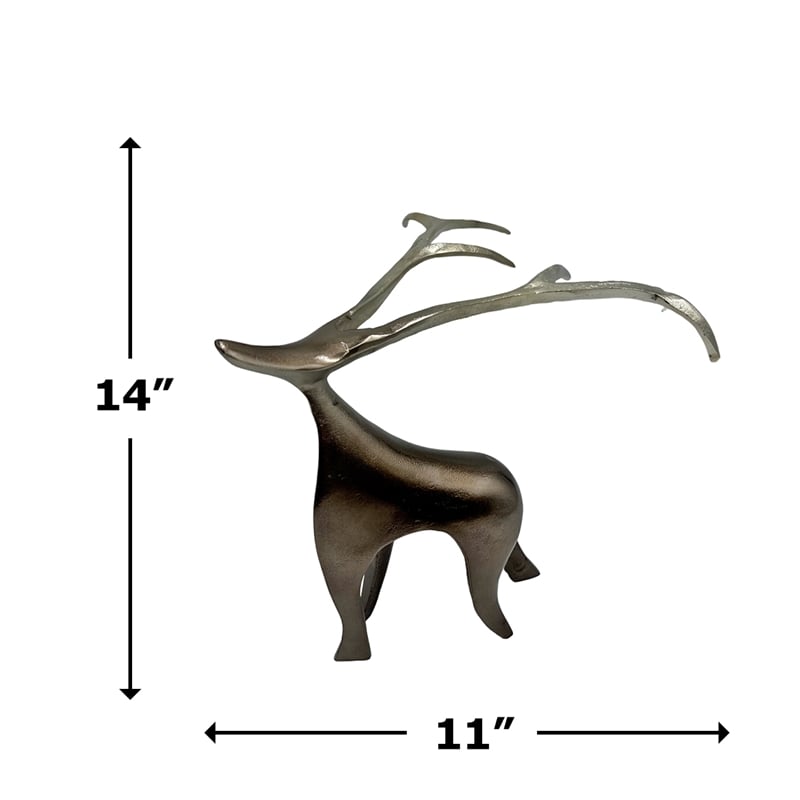Bergamo Art Decorative Handmade Aluminum Abstract Modern Deer Sculpture Bronze