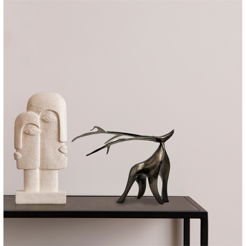 Bergamo Art Decorative Handmade Aluminum Abstract Modern Deer Sculpture Bronze