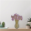 Bergamo Art 13.5 Inch Tall Decorative Handmade Glass Modern Flower Vase in Ivory
