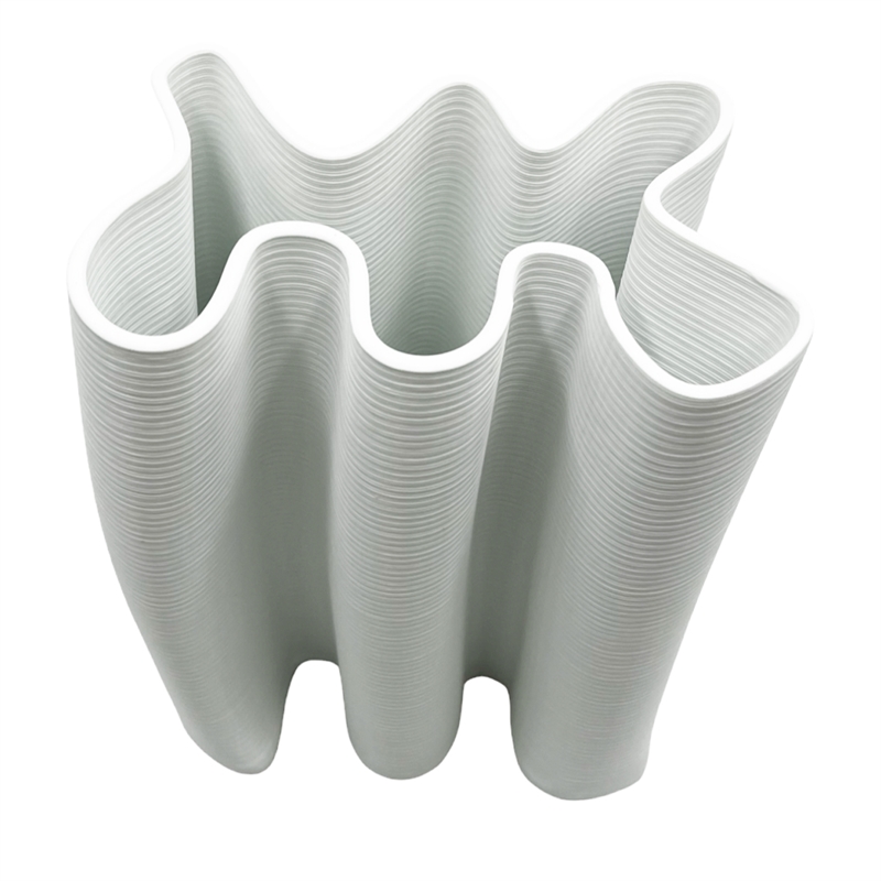 Bergamo Art 10 Inch White Ceramic Vase in White