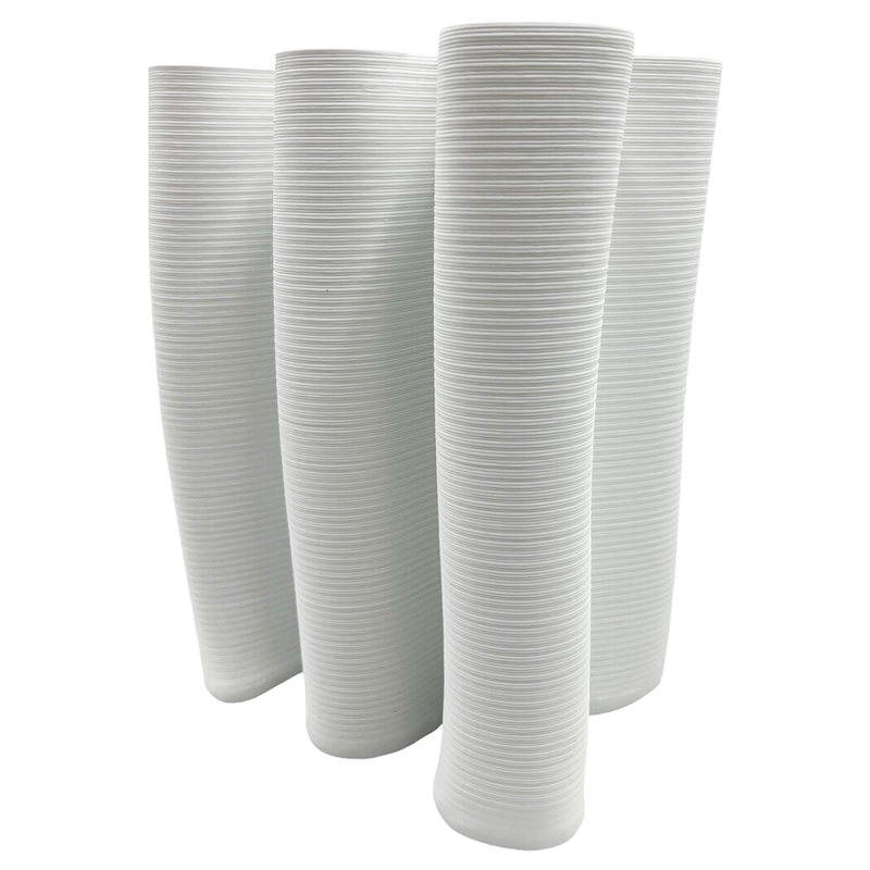 Bergamo Art 10 Inch White Ceramic Vase in White