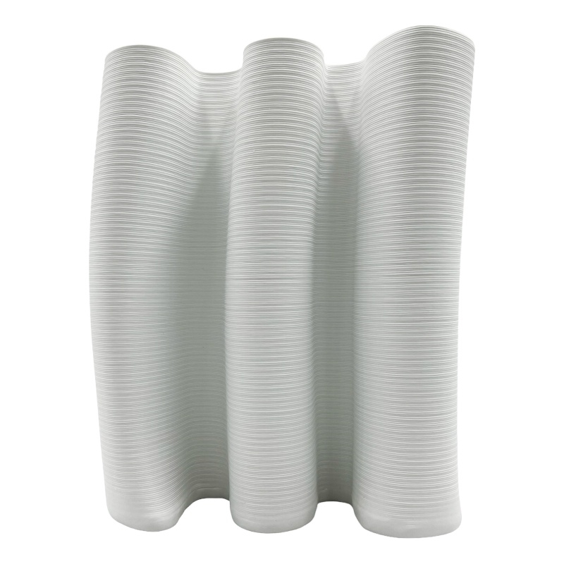 Bergamo Art 10 Inch White Ceramic Vase in White