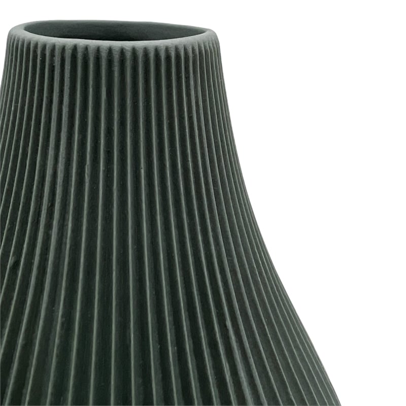 Bergamo Art Onion Shape Ceramic Vase in Grey