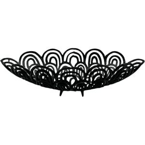 Bergamo Art 25&quot Aluminum Long Decorative Metal Bowl in Black