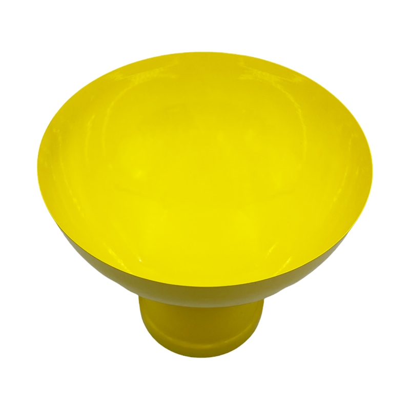 Bergamo Art 12 Inch Wide Decorative Handmade Iron Modern Flower Vase in Yellow
