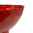 Bergamo Art 12 Inch Wide Decorative Handmade Iron Modern Flower Vase in Red
