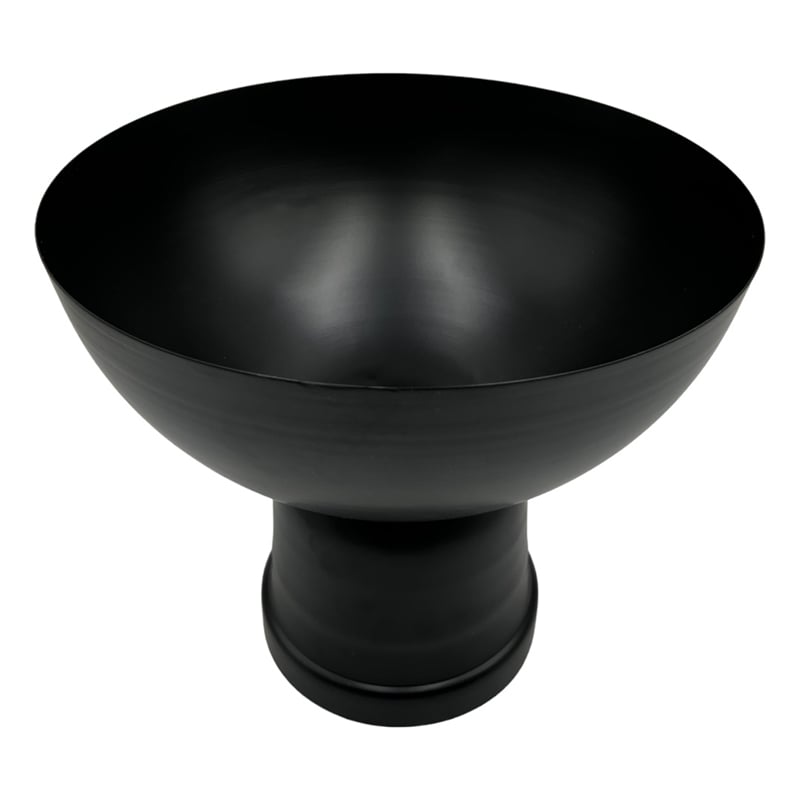 Bergamo Art 12 Inch Wide Decorative Handmade Iron Modern Flower Vase in Black