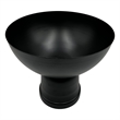 Bergamo Art 12 Inch Wide Decorative Handmade Iron Modern Flower Vase in Black