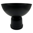 Bergamo Art 12 Inch Wide Decorative Handmade Iron Modern Flower Vase in Black