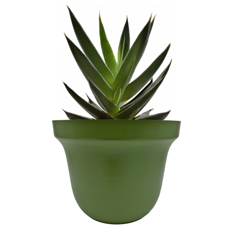 Bergamo Art 8 Inch Wide Decorative Handmade Iron Round Flower Vase in Green